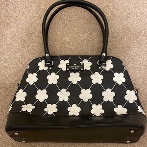 Kate Spade B&W flower tote